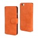 iPhone 6 6s Plus 5.5 - PU Leather Vintage Matte Flip Stand Protective Phone Cover Case Wallet - Orange